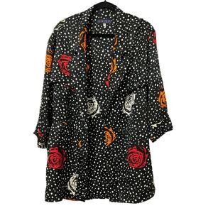 Escada Women’s 100% Silk Blazer Style Slit Top Size French 36 / US4